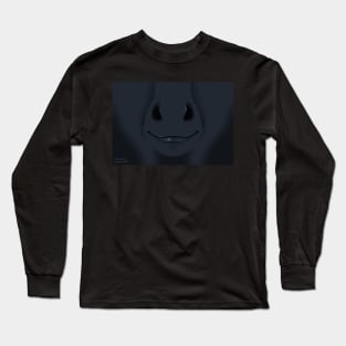 Black Horse Face Long Sleeve T-Shirt